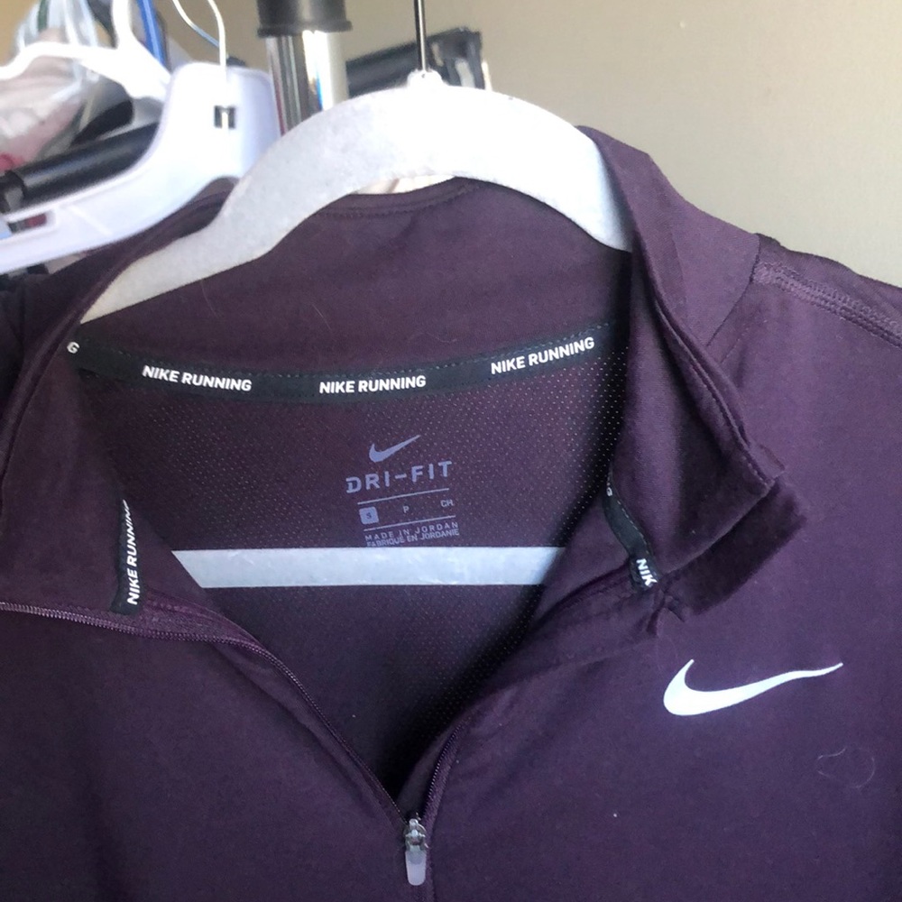 Nike running quarter zip, Maroon long sleeve top - Picture 2 of 3